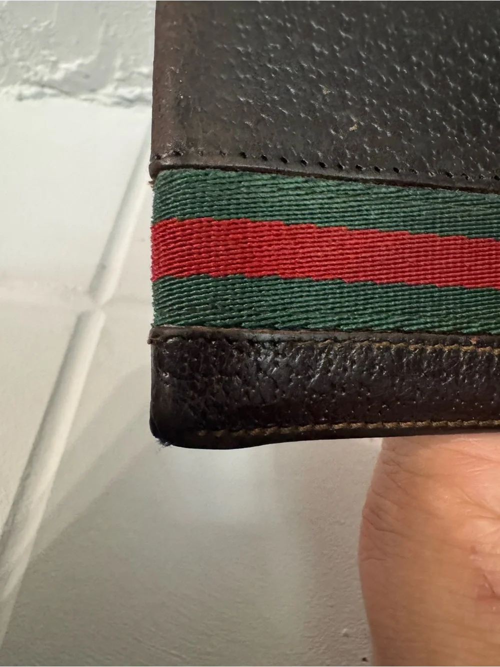 Gucci Brown Leather Sherry Line Bifold Wallet